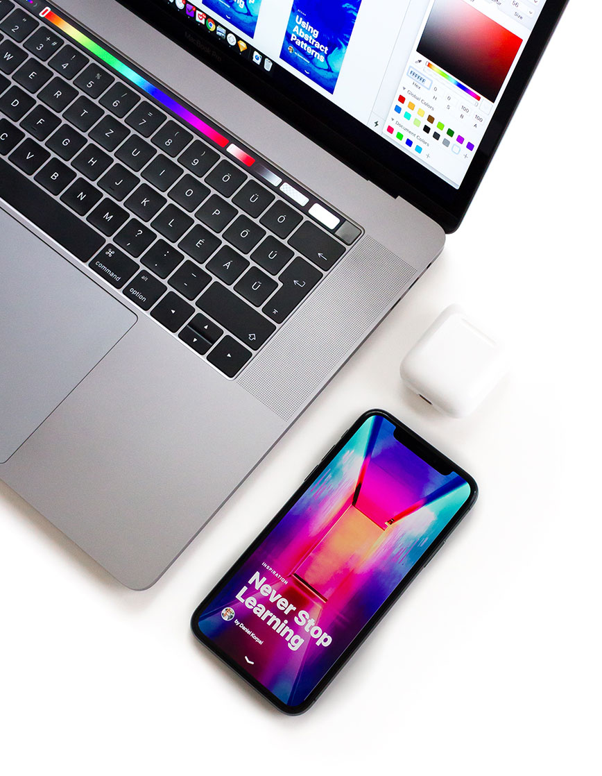 Laptop and Phone